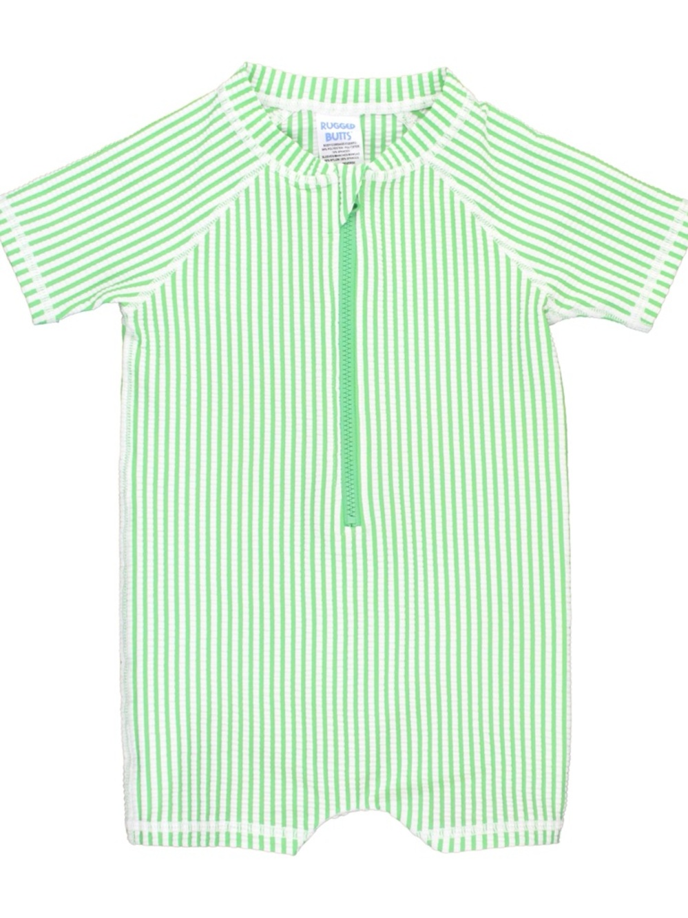 Rugged Butts Spring Green Seersucker Rash Guard 6-12M NWT